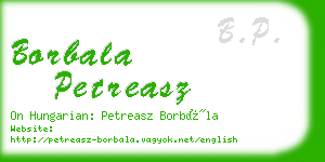 borbala petreasz business card